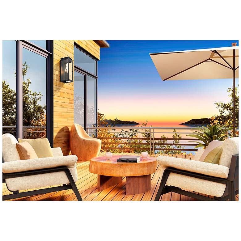 Image 2 Z-Lite Nova 20 1/2" High Black 3-Light Outdoor Wall Light more views