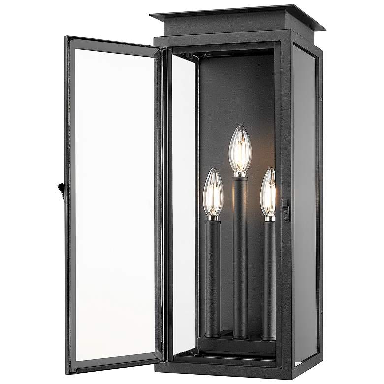 Image 4 Z-Lite Nova 20 1/2" High Black 3-Light Outdoor Wall Light more views