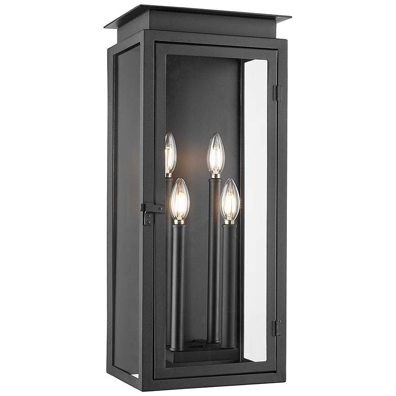Image 1 Z-Lite Nova 24 1/2" High Black 4-Light Outdoor Wall Light