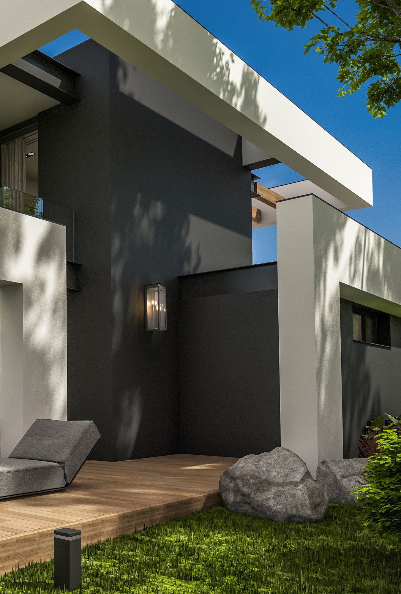 Image 2 Z-Lite Nova 24 1/2" High Black 4-Light Outdoor Wall Light more views