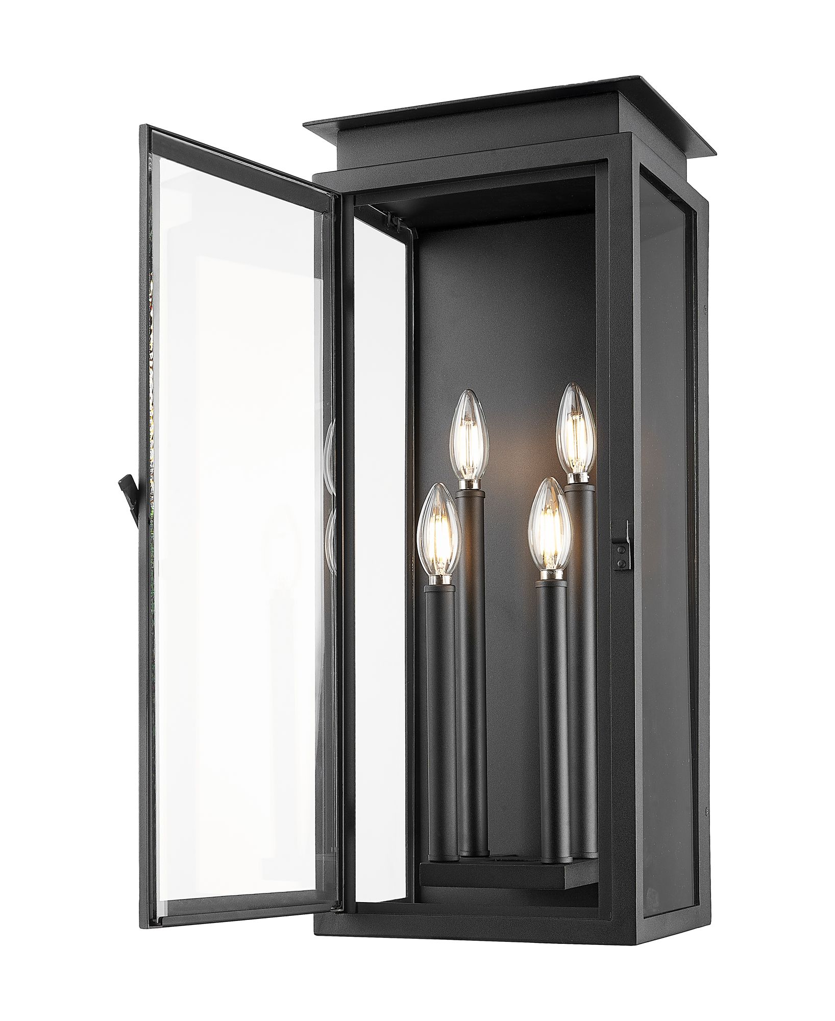 Image 4 Z-Lite Nova 24 1/2" High Black 4-Light Outdoor Wall Light more views