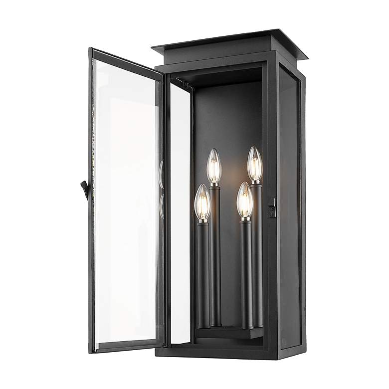 Image 4 Z-Lite Nova 24 1/2" High Black 4-Light Outdoor Wall Light more views