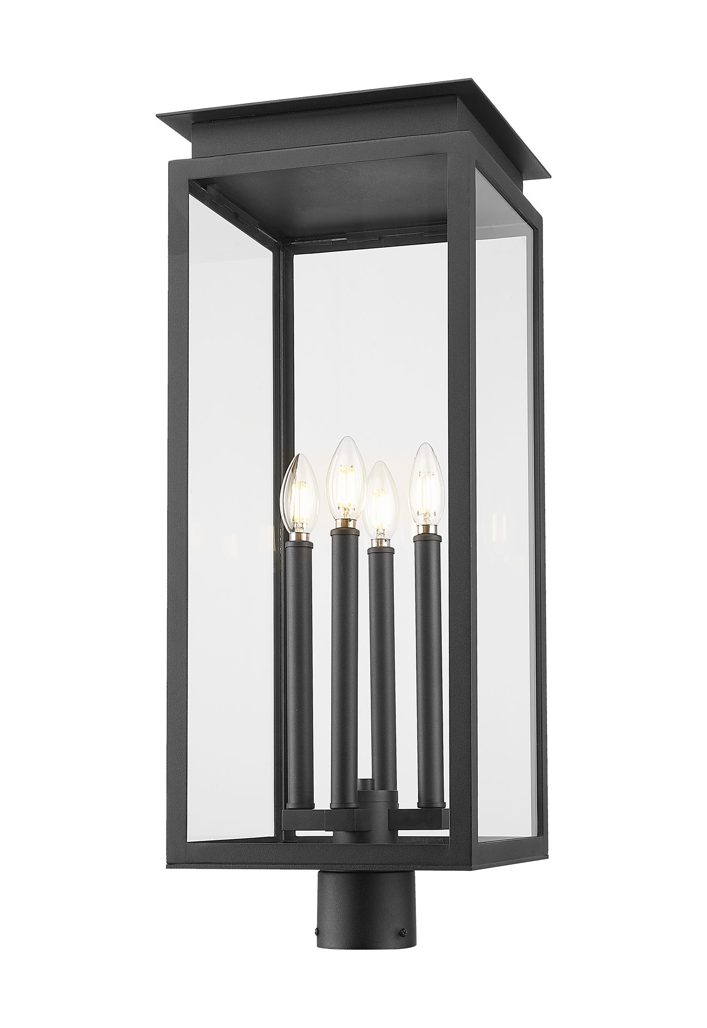 Image 2 Z-Lite Nova 27 1/2" High Black 4-Light Outdoor Post Light more views