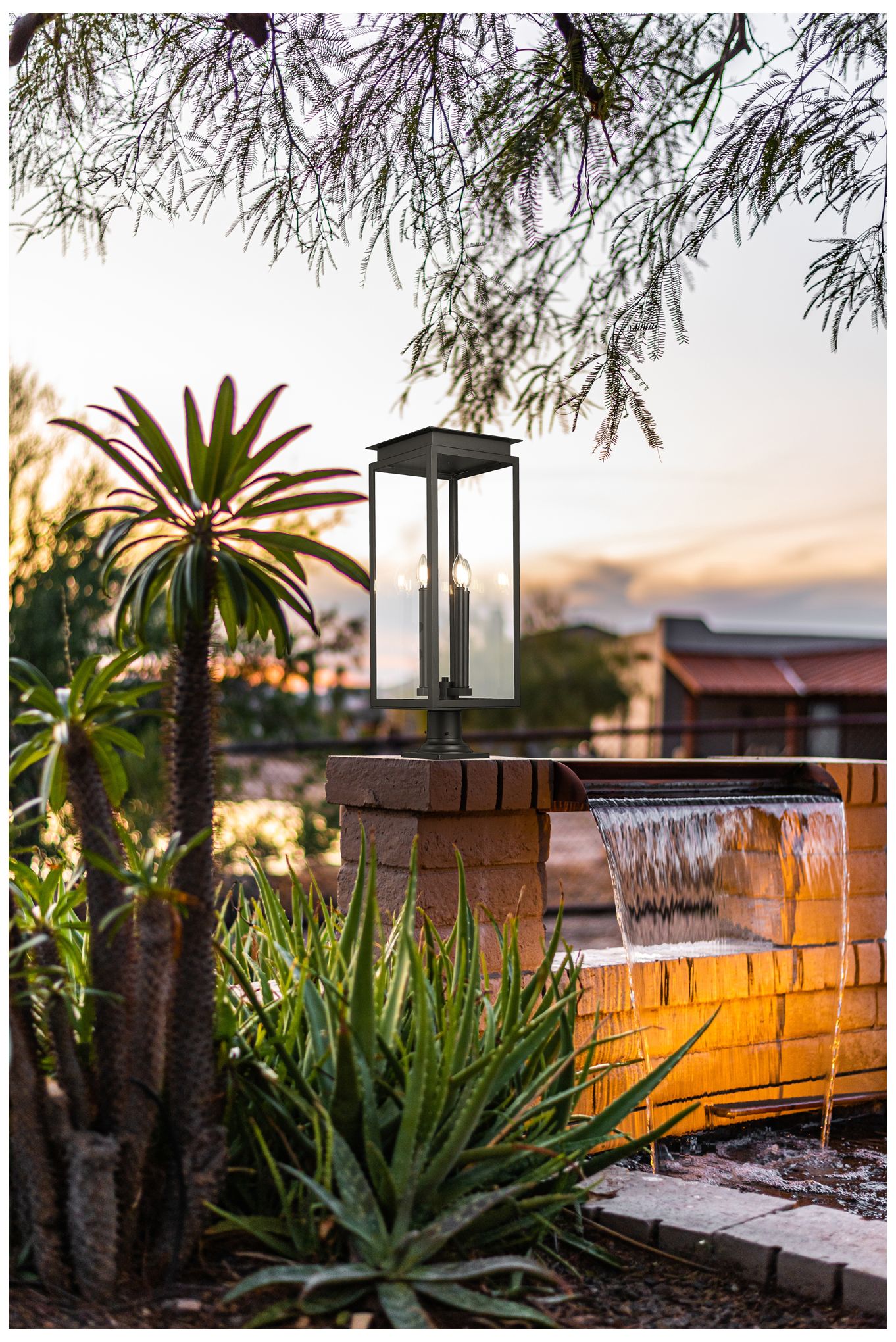 Thumbnail2 of Z-Lite Nova 29 1/2" High Black 4-Light Outdoor Pier Light more views