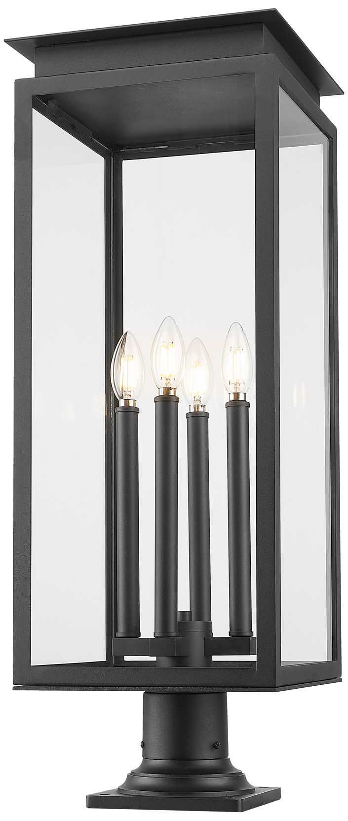 Thumbnail4 of Z-Lite Nova 29 1/2" High Black 4-Light Outdoor Pier Light more views