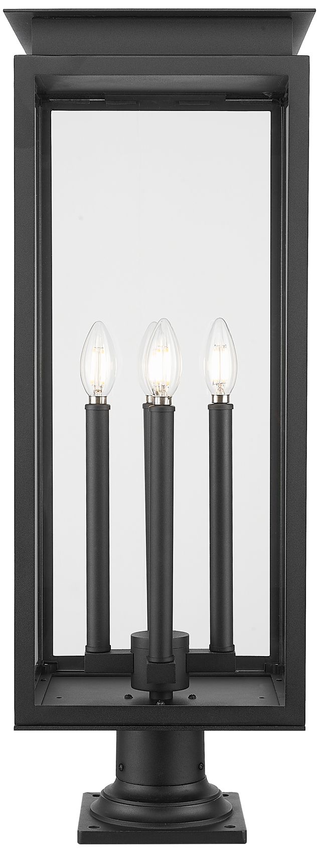 Z-Lite Nova 29 1/2" High Black 4-Light Outdoor Pier Light