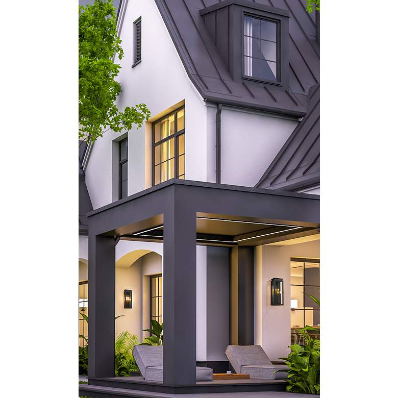 Image 2 Z-Lite Nova 32" High Black 5-Light Outdoor Wall Light more views