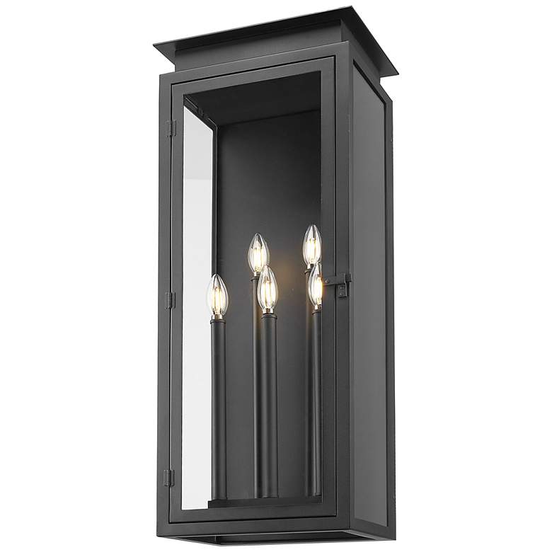 Image 4 Z-Lite Nova 32" High Black 5-Light Outdoor Wall Light more views