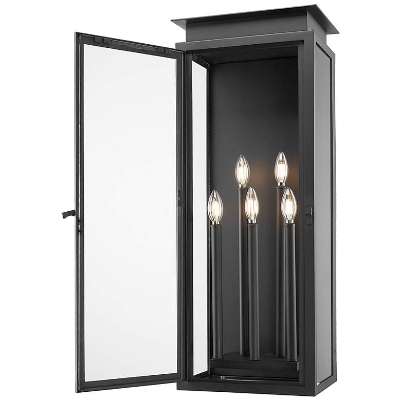 Image 5 Z-Lite Nova 32" High Black 5-Light Outdoor Wall Light more views