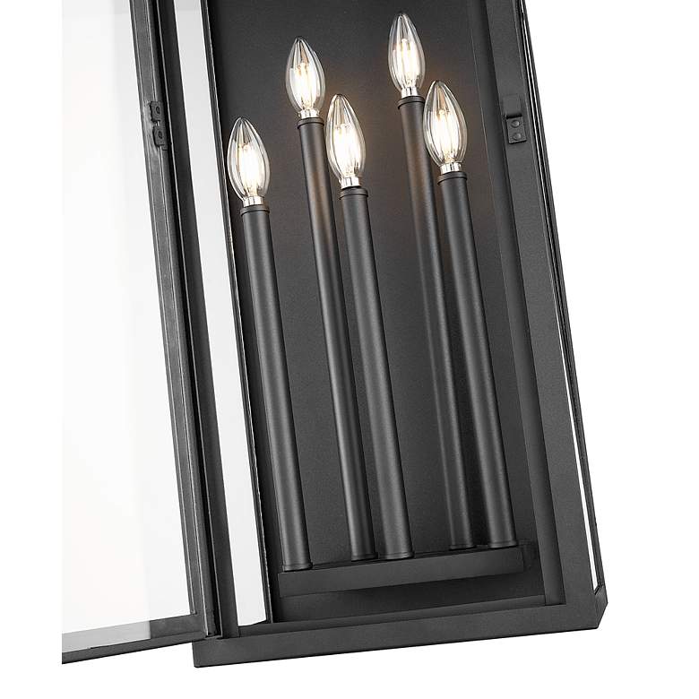 Image 6 Z-Lite Nova 32" High Black 5-Light Outdoor Wall Light more views