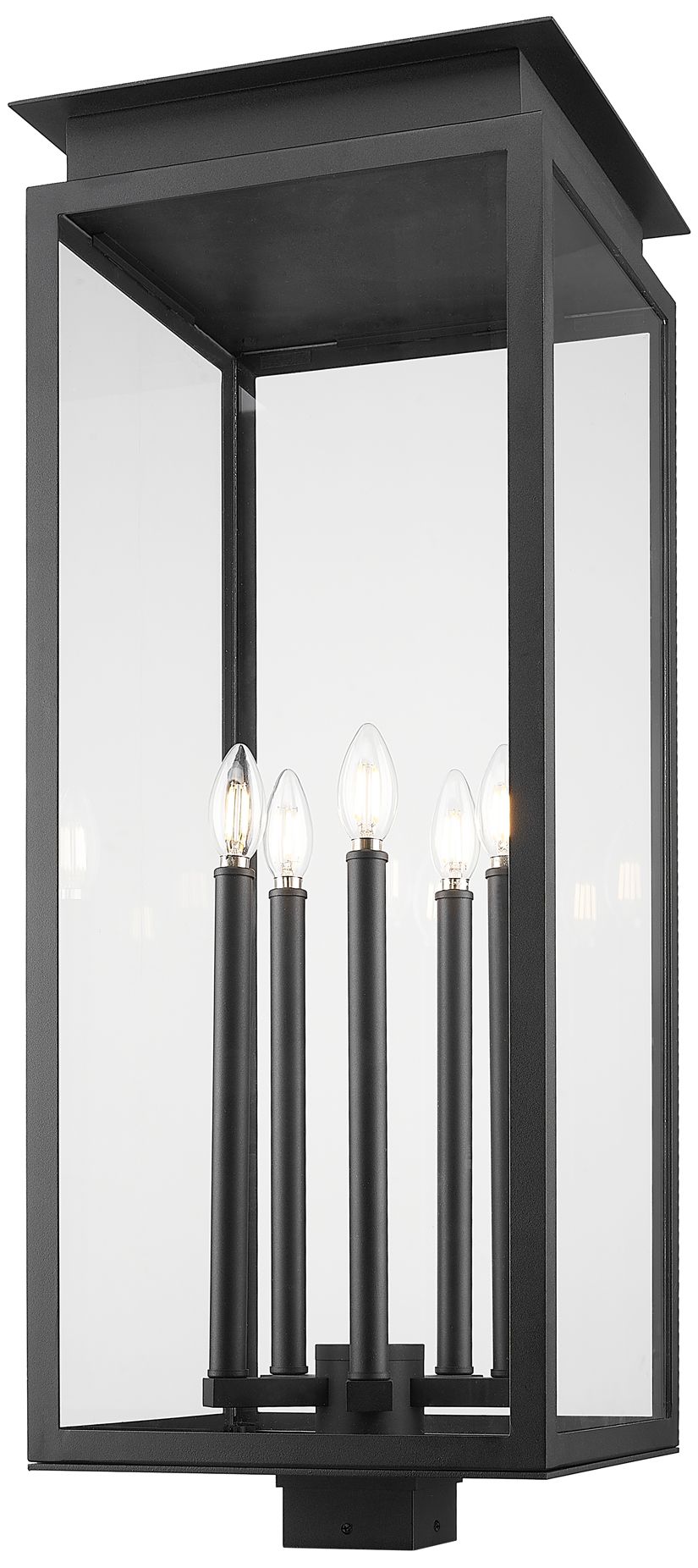 Image 2 Z-Lite Nova 34 1/4" High Black 5-Light Outdoor Post Light more views