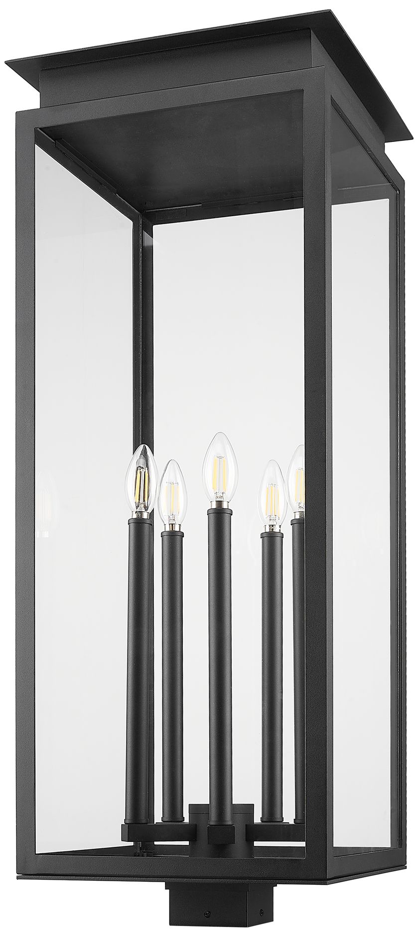 Image 5 Z-Lite Nova 34 1/4" High Black 5-Light Outdoor Post Light more views