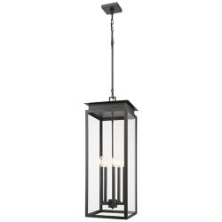 Z-Lite Nova 35" High Black 5-Light Outdoor Hanging Light