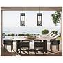 3_Z-Lite Nova 35" High Black 5-Light Outdoor Hanging Light more views