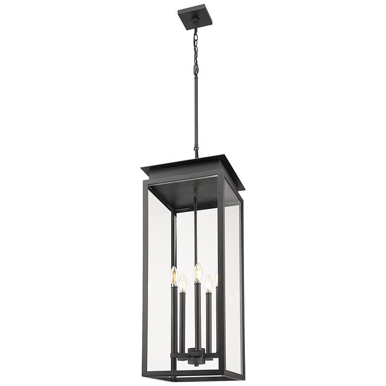 Image 4 Z-Lite Nova 35" High Black 5-Light Outdoor Hanging Light more views