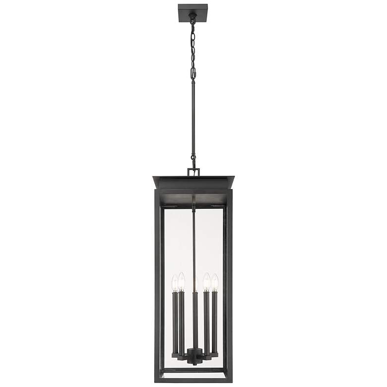 Image 5 Z-Lite Nova 35" High Black 5-Light Outdoor Hanging Light more views
