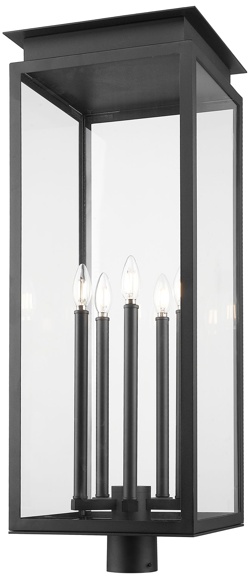 Image 2 Z-Lite Nova 35" High Black 5-Light Outdoor Post Light more views