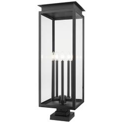 Z-Lite Nova 36 3/4" High Black 5-Light Outdoor Pier Light