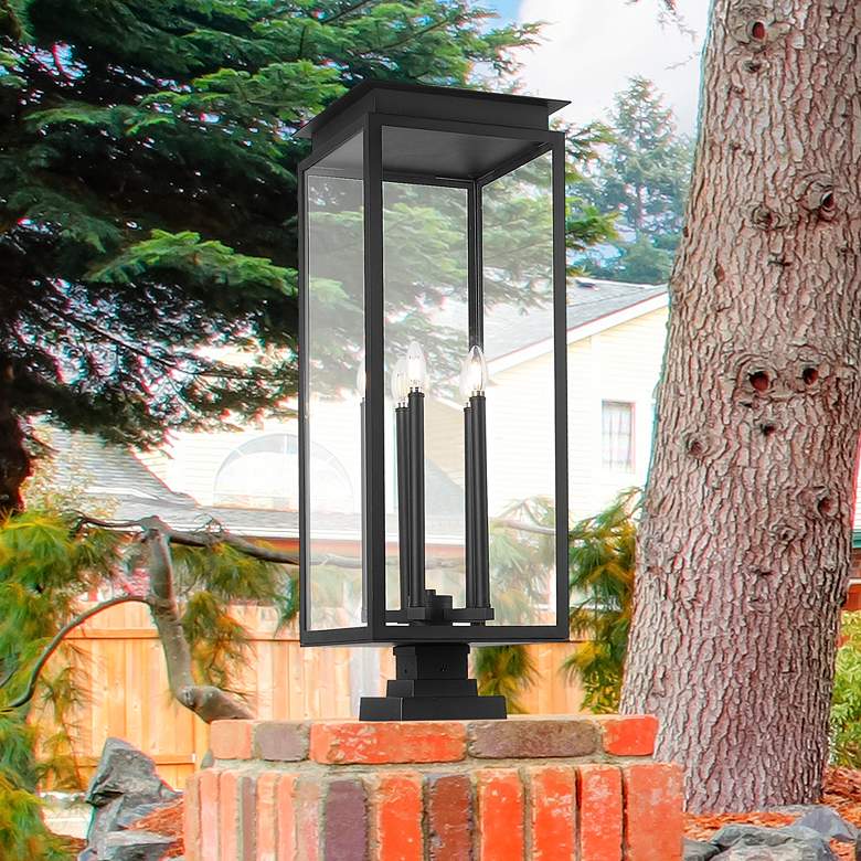 Image 1 Z-Lite Nova 36 3/4" High Black 5-Light Outdoor Pier Light