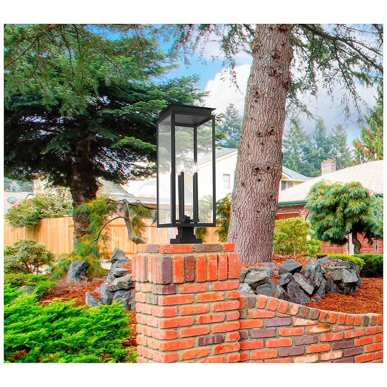 Image 3 Z-Lite Nova 36 3/4" High Black 5-Light Outdoor Pier Light more views