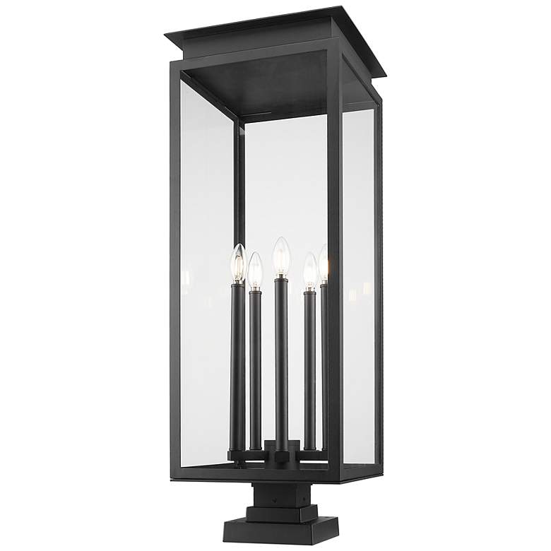 Image 5 Z-Lite Nova 36 3/4" High Black 5-Light Outdoor Pier Light more views