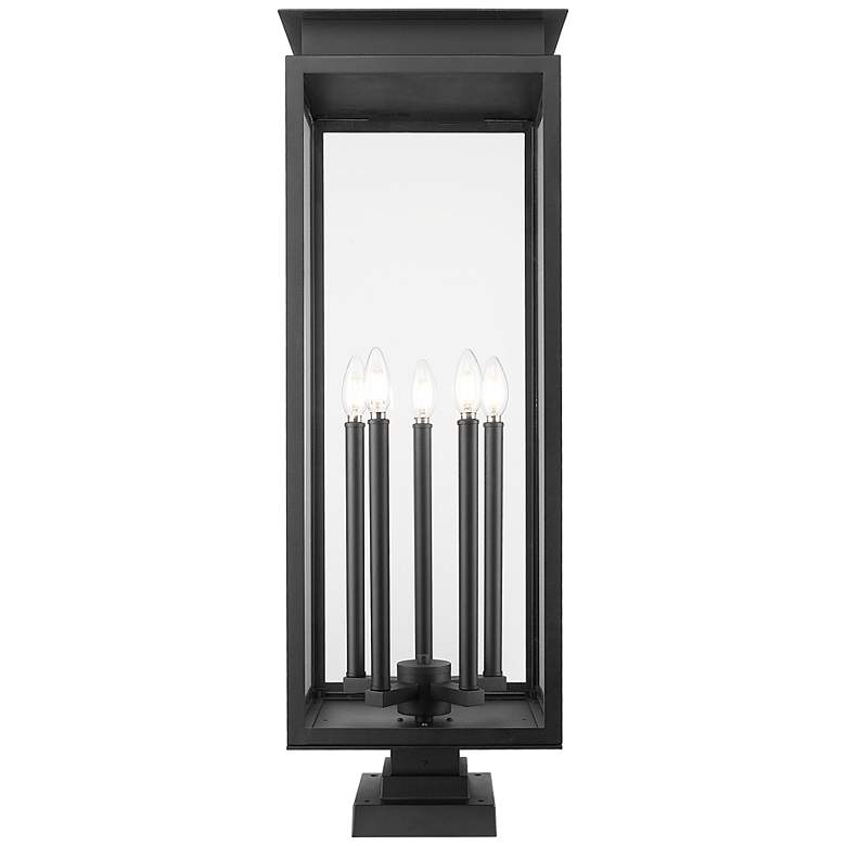 Image 6 Z-Lite Nova 36 3/4" High Black 5-Light Outdoor Pier Light more views