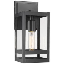 Z-Lite Nuri 13 1/2" High Black Outdoor Wall Light