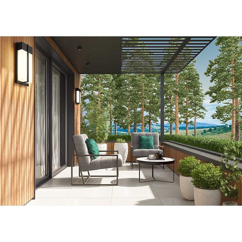 Image 3 Z-Lite Nyx 18" High Black LED Outdoor Wall Light more views