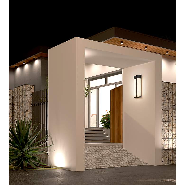 Image 3 Z-Lite Nyx 24" High Black LED Outdoor Wall Light more views