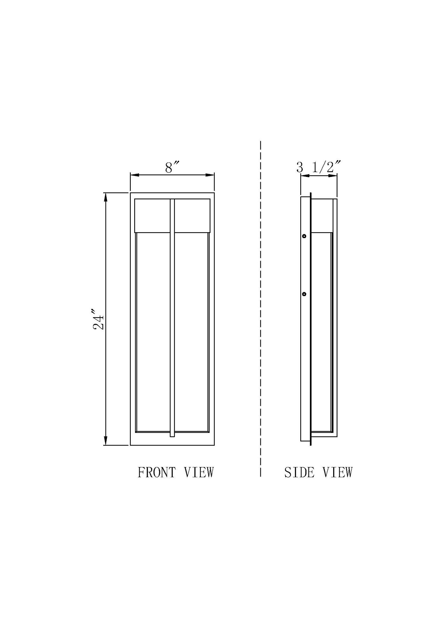 Z-Lite Nyx 24" High Black LED Outdoor Wall Light