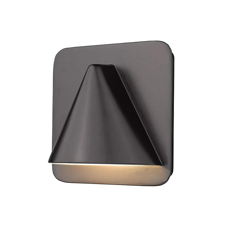 Image 4 Z-Lite Obelisk 1 Light Outdoor Wall Sconce in Outdoor Rubbed Bronze more views