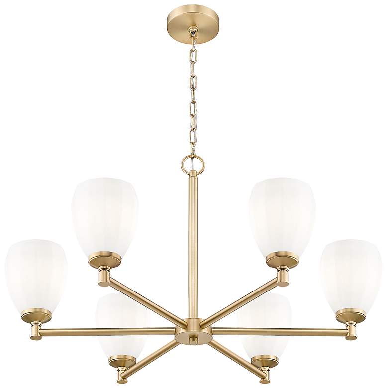 Image 4 Z-Lite Oren 32" Wide 6-Light Gold Uplight Chandelier more views