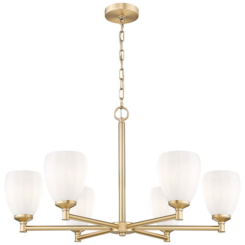 Image 5 Z-Lite Oren 32" Wide 6-Light Gold Uplight Chandelier more views
