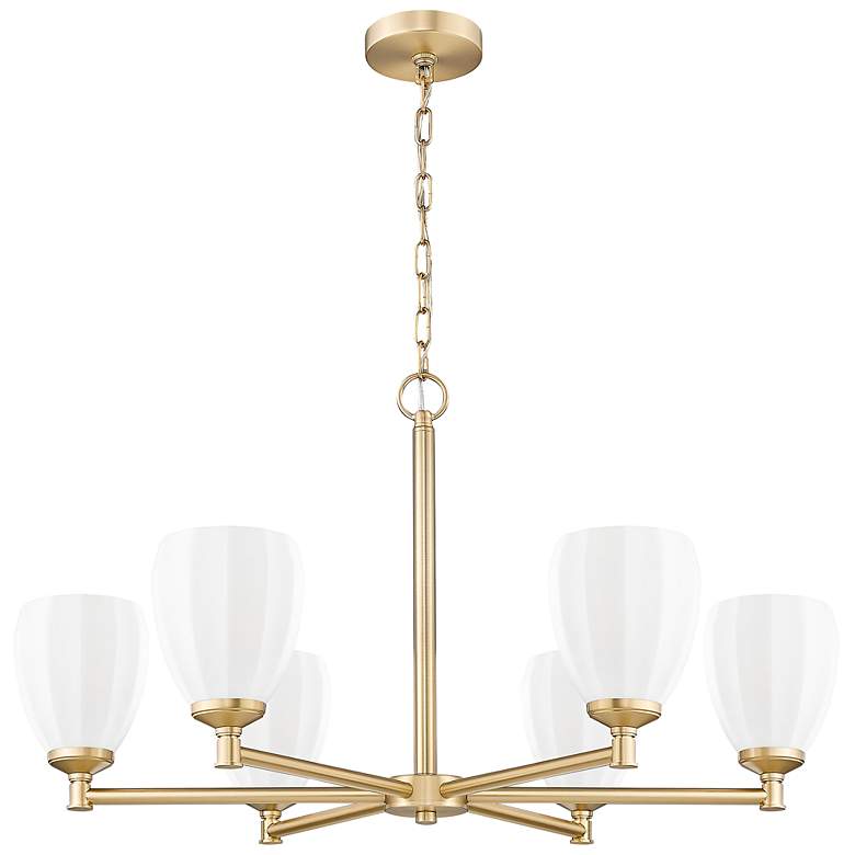 Image 7 Z-Lite Oren 32" Wide 6-Light Gold Uplight Chandelier more views