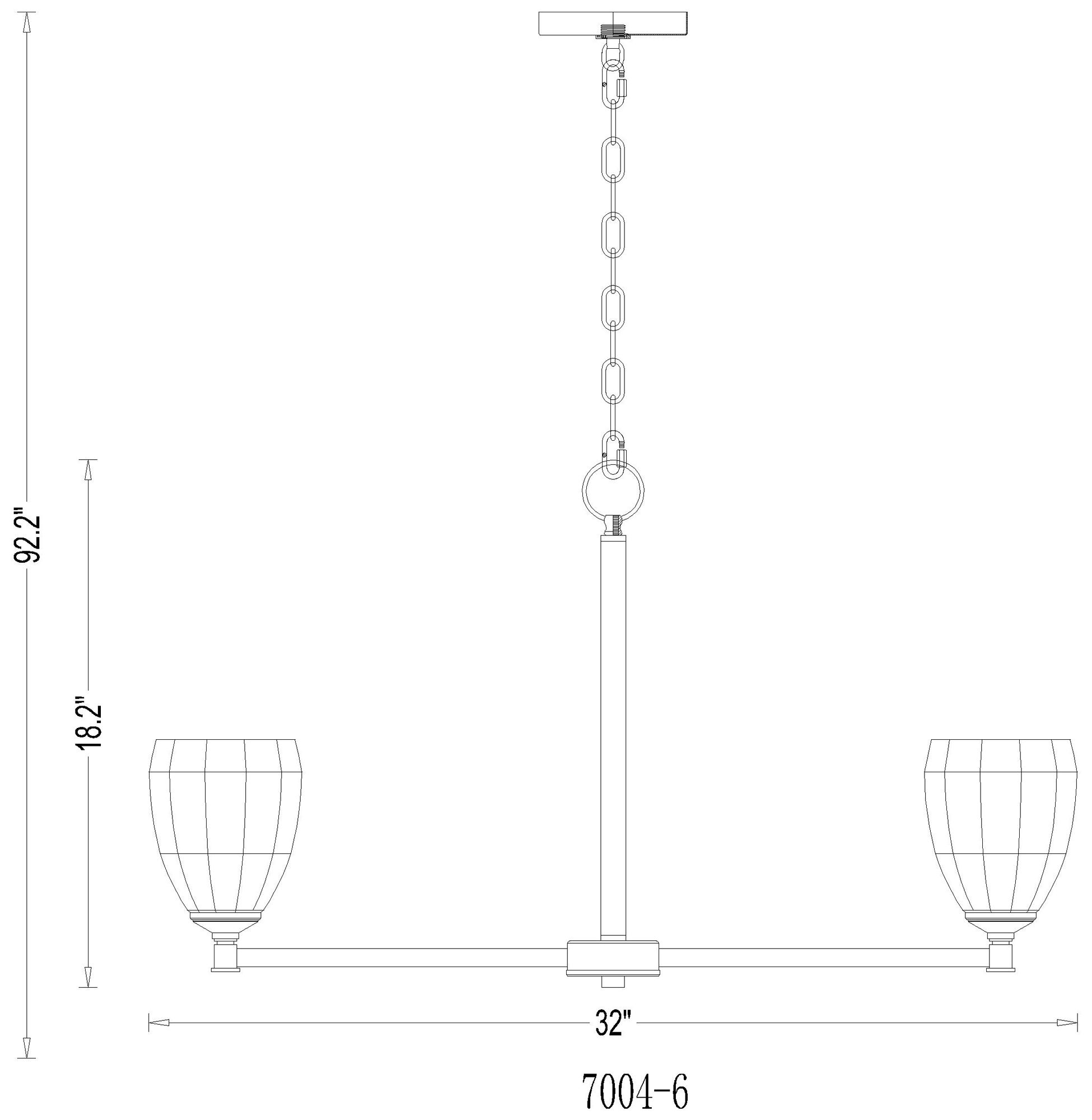 Z-Lite Oren 32" Wide 6-Light Gold Uplight Chandelier