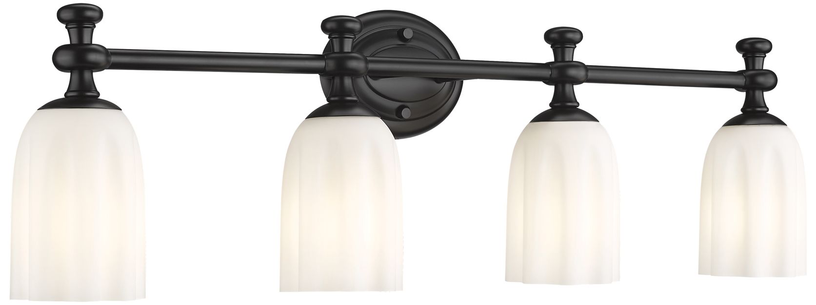 Z-Lite Orion 31 1/4" Wide Matte Black 4-Light Bath Light