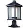 Z-Lite Outdoor Pier Mount in Black Finish