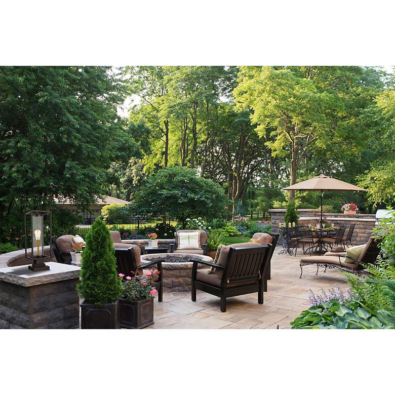 Image 3 Z-Lite Outdoor Pier Mounted Fixture in Deep Bronze + Outdoor Brass Finish more views