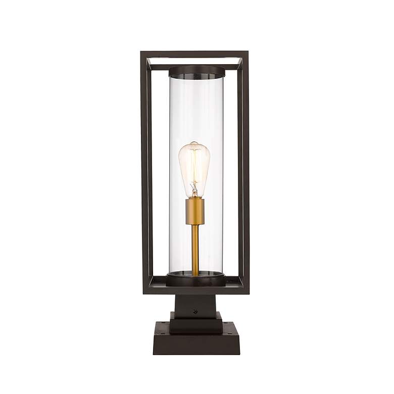 Image 4 Z-Lite Outdoor Pier Mounted Fixture in Deep Bronze + Outdoor Brass Finish more views