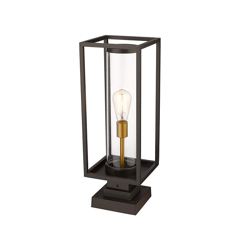 Image 5 Z-Lite Outdoor Pier Mounted Fixture in Deep Bronze + Outdoor Brass Finish more views