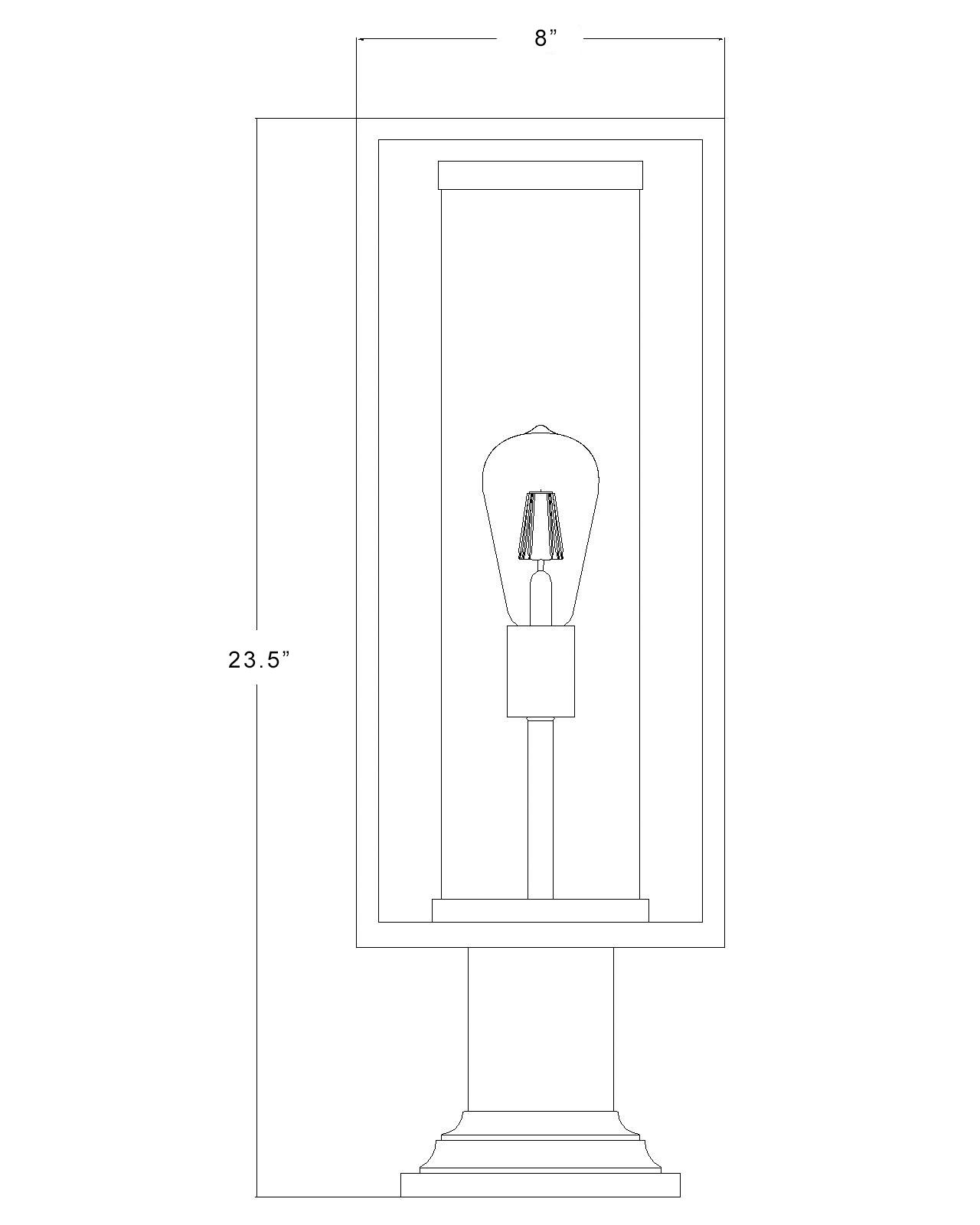 Image 2 Z-Lite Outdoor Pier Mounted Fixture in Deep Bronze + Outdoor Brass Finish more views