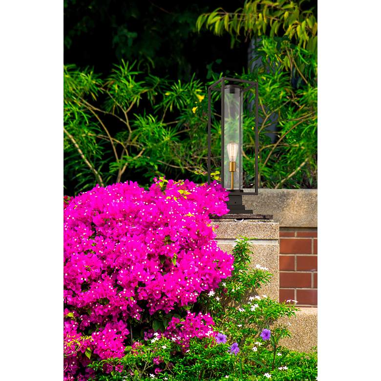 Image 3 Z-Lite Outdoor Pier Mounted Fixture in Deep Bronze + Outdoor Brass Finish more views