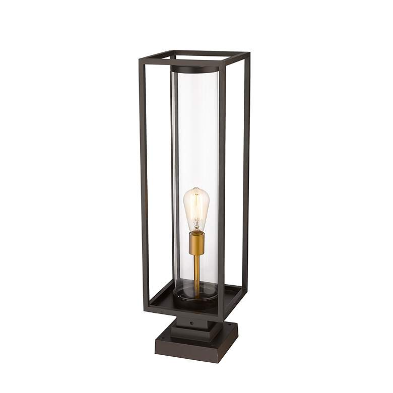 Image 5 Z-Lite Outdoor Pier Mounted Fixture in Deep Bronze + Outdoor Brass Finish more views