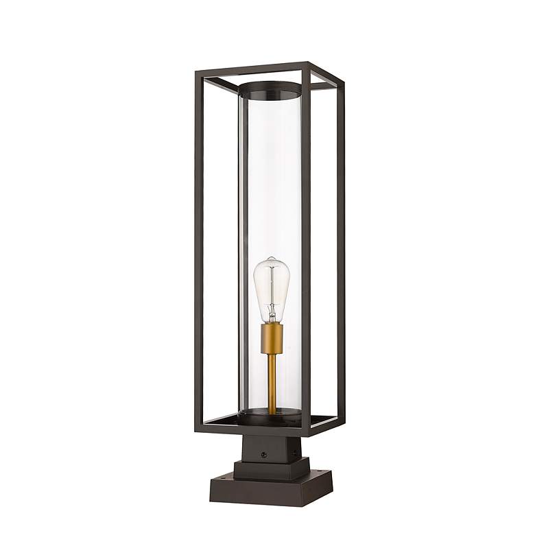 Image 7 Z-Lite Outdoor Pier Mounted Fixture in Deep Bronze + Outdoor Brass Finish more views