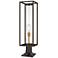 Z-Lite Outdoor Pier Mounted Fixture in Deep Bronze + Outdoor Brass Finish