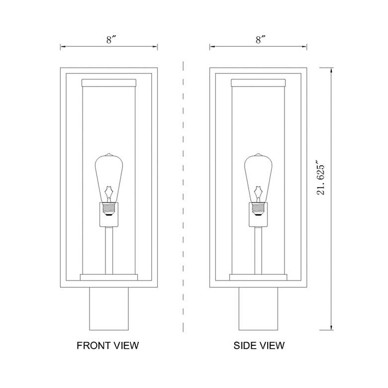 Image 5 Z-Lite Outdoor Post Mount Fixture in Deep Bronze + Outdoor Brass Finish more views