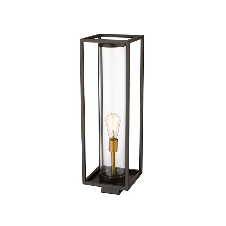 Image 3 Z-Lite Outdoor Post Mount Fixture in Deep Bronze + Outdoor Brass Finish more views