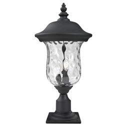 Z-Lite Outdoor Post Mount Light in Black Finish