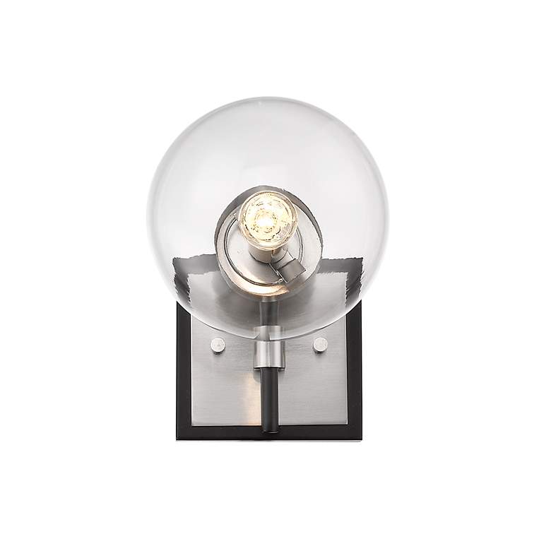Image 5 Z-Lite Parsons 1 Light Wall Sconce in Matte Black + Brushed Nickel more views
