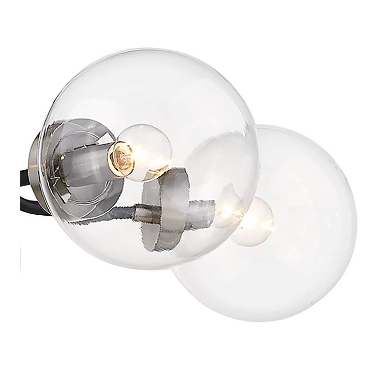 Image 4 Z-Lite Parsons 27" Wide Black and Nickel 6-Globe Light Chandelier more views